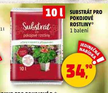 SUBSTRÁT PRO POKOJOVÉ ROSTLINY, 10 l