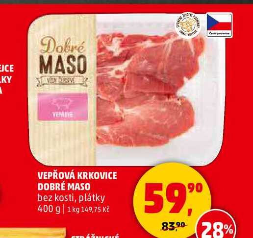 VEPŘOVÁ KRKOVICE DOBRÉ MASO, 400 g 