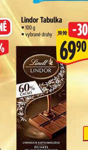   Lindor Tabulka  100 g  