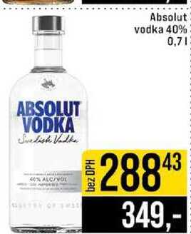 Absolut vodka 40% 0,7l