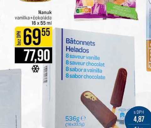 Nanuk vanilka+čokoláda 16 x 55 ml 