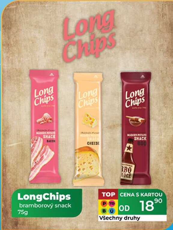 LongChips bramborový snack 75g