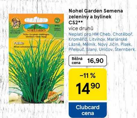 Nohel Garden Semena zeleniny a bylinek CS2, více druhů  