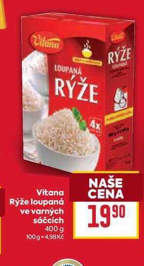Vitana Rýže loupaná ve varných sáčcích 400 g