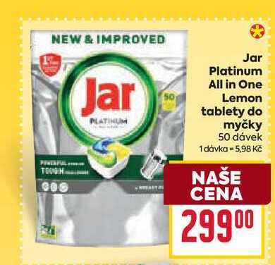 Jar Platinum All in One Lemon tablety do myčky 50 dávek