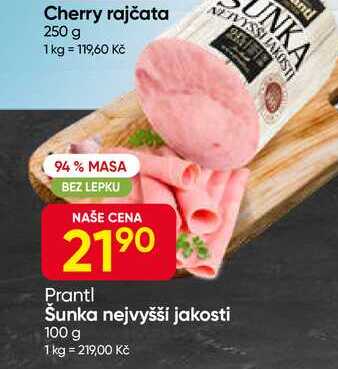 Prantl Šunka nejvyšší jakosti 100 g