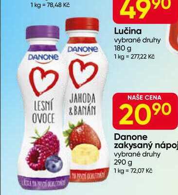 Danone zakysaný nápoj vybrané druhy 290 g 