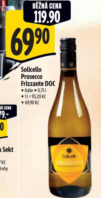   Solicello Prosecco Frizzante DOC  0,75 l