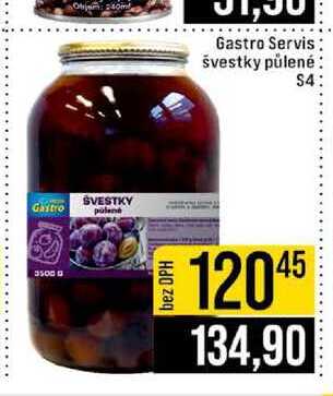 Gastro Servis švestky půlené S4