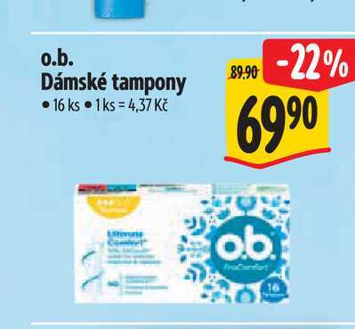 o.b. Dámské tampony 16 ks 