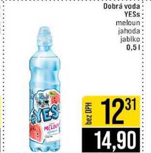 Dobrá voda YESS meloun jahoda jablko 0,5l 