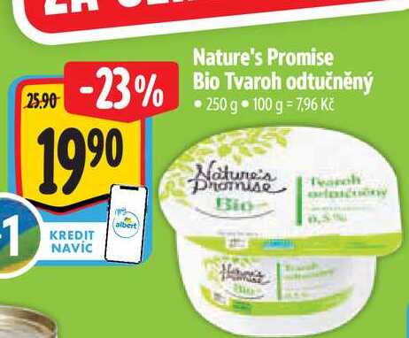   Nature's Promise  Bio Tvaroh odtučněný  250 g