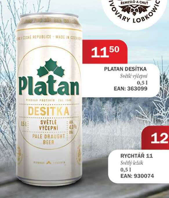 PLATAN DESÍTKA Světlé výčepní 0,51 