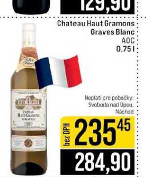 Chateau Haut Gramons Graves Blanc AOC 0,75l