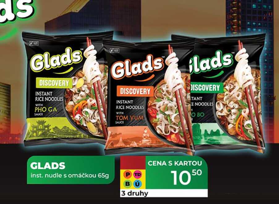 GLADS inst. nudle s omáčkou 65g