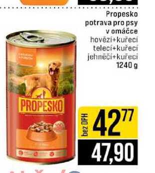 Propesko potrava pro psy v omáčce hovězí+kuřecí telecí+kuřecí jehněčí+kuřecí 1240 g 