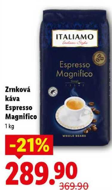Zrnková káva Espresso Magnifico, 1 kg
