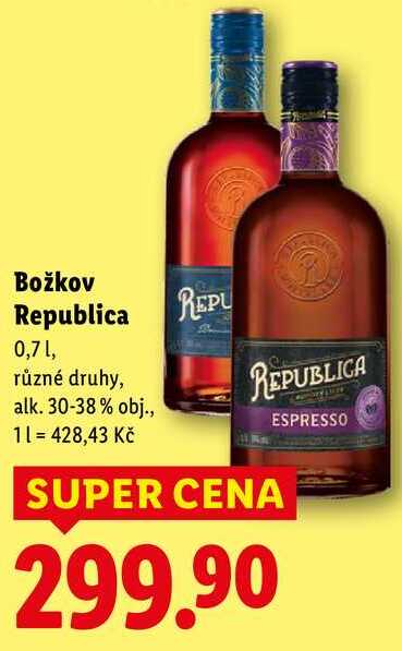 Božkov Republica, 0,7 l