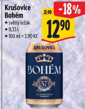Krušovice Bohém, 0,33 l