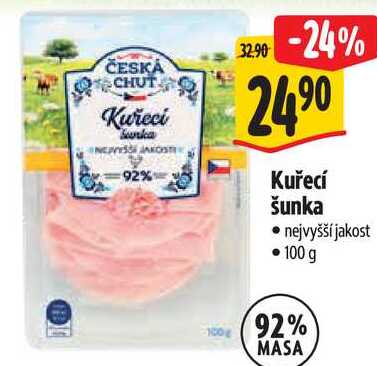 Kuřecí šunka, 100 g