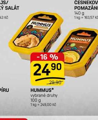 HUMMUS vybrané druhy 100 g 