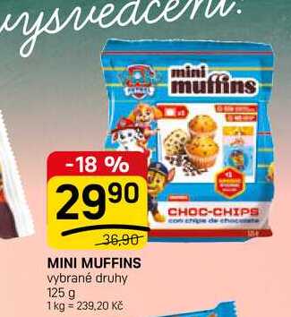 MINI MUFFINS vybrané druhy 125 g 