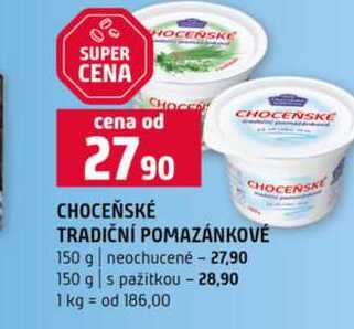 CHOCENSKE TRADIČNÍ POMAZÁNKOVÉ 150 g neochucené 