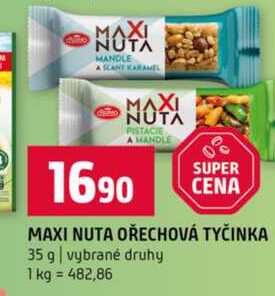 MAXI NUTA OŘECHOVÁ TYČINKA 35 g vybrané druhy  