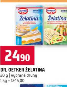 DR. OETKER ŽELATINA 20 g vybrané druhy 
