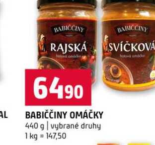 BABIČČINY OMÁČKY 440 g vybrané druhy  