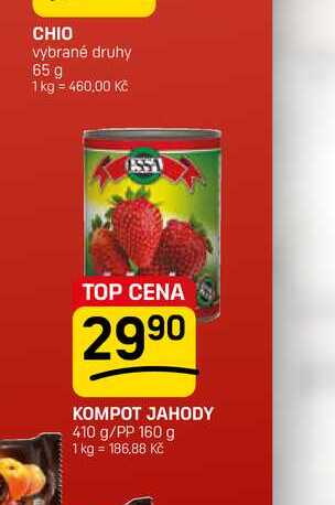 KOMPOT JAHODY 410 g/PP 160 g 