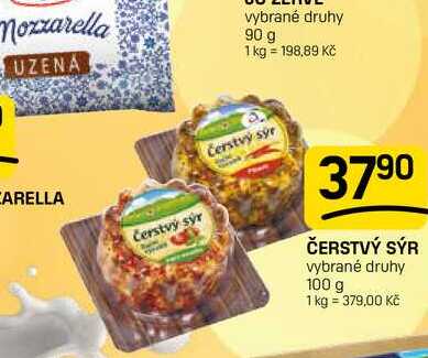  ČERSTVÝ SÝR vybrané druhy 100 g 