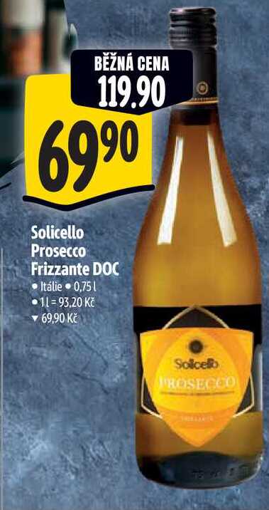 Solicello Prosecco Frizzante DOC, 0,75 l