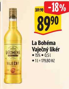 La Bohéma Vaječný likér, 0,5 l