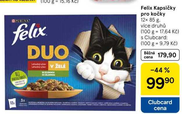 Felix Kapsičky pro kočky, 12× 85 g 