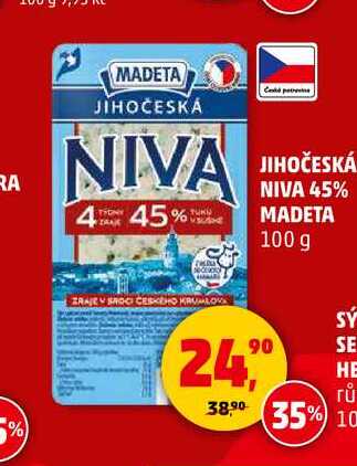 JIHOČESKÁ NIVA 45% MADETA, 100 g