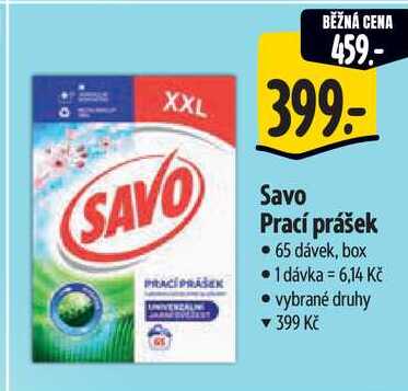 Savo Prací prášek, 65 dávek