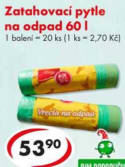 Zatahovací pytle na odpad 60 l, 20 ks 