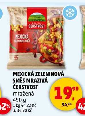 MEXICKÁ ZELENINOVÁ SMĚS MRAZIVÁ ČERSTVOST, 450 g 