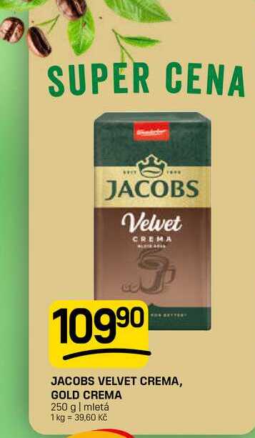 JACOBS VELVET CREMA, GOLD CREMA 250 g