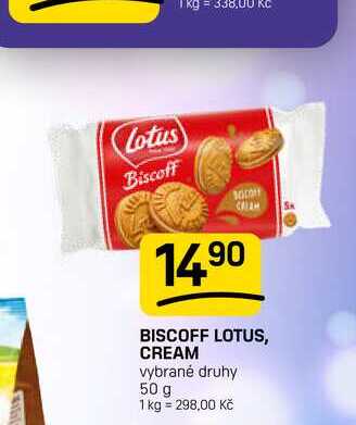 BISCOFF LOTUS, CREAM vybrané druhy 50 g 
