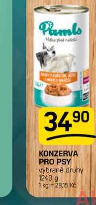KONZERVA PRO PSY vybrané druhy 1240 g