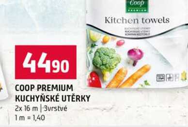 COOP PREMIUM KUCHYŇSKÉ UTĚRKY 2x 16 m 3vrstvé 