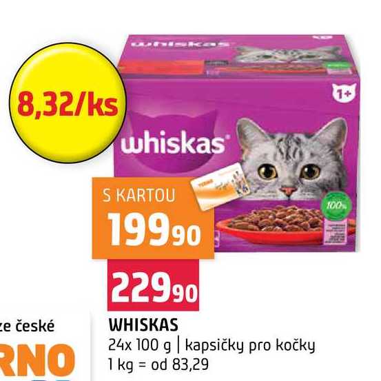 WHISKAS 24x 100 g kapsičky pro kočky