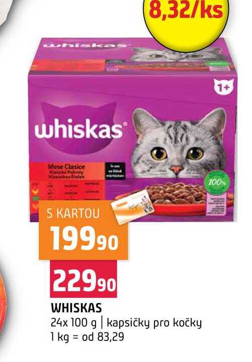 WHISKAS 24x 100 g kapsičky pro kočky 