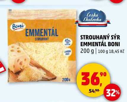 STROUHANÝ SÝR EMMENTÁL BONI, 200 g 