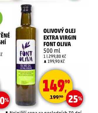 OLIVOVÝ OLEJ EXTRA VIRGIN FONT OLIVA, 500 ml