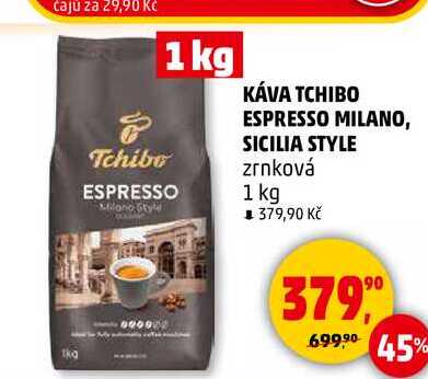 KÁVA TCHIBO ESPRESSO MILANO, SICILIA STYLE zrnková, 1 kg
