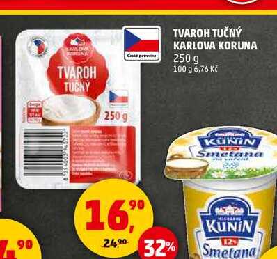 TVAROH TUČNÝ KARLOVA KORUNA, 250 g