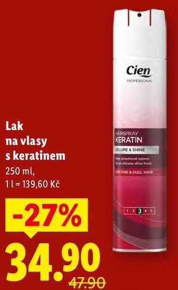 Lak na vlasy s keratinem, 250 ml